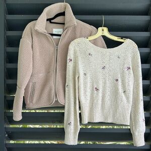 Abercrombie Kids Fleece Jacket & Floral Sweater